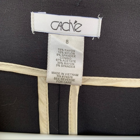 Cache quality open front blazer / suit jacket. size 8 - Picture 2 of 6